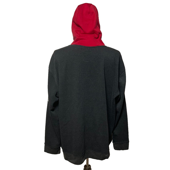 Ecko Unlimited Hoodie Y2K Mens 4XL Gray Red Rhino Logo Pullover Hip Hop Skater - Picture 2 of 10